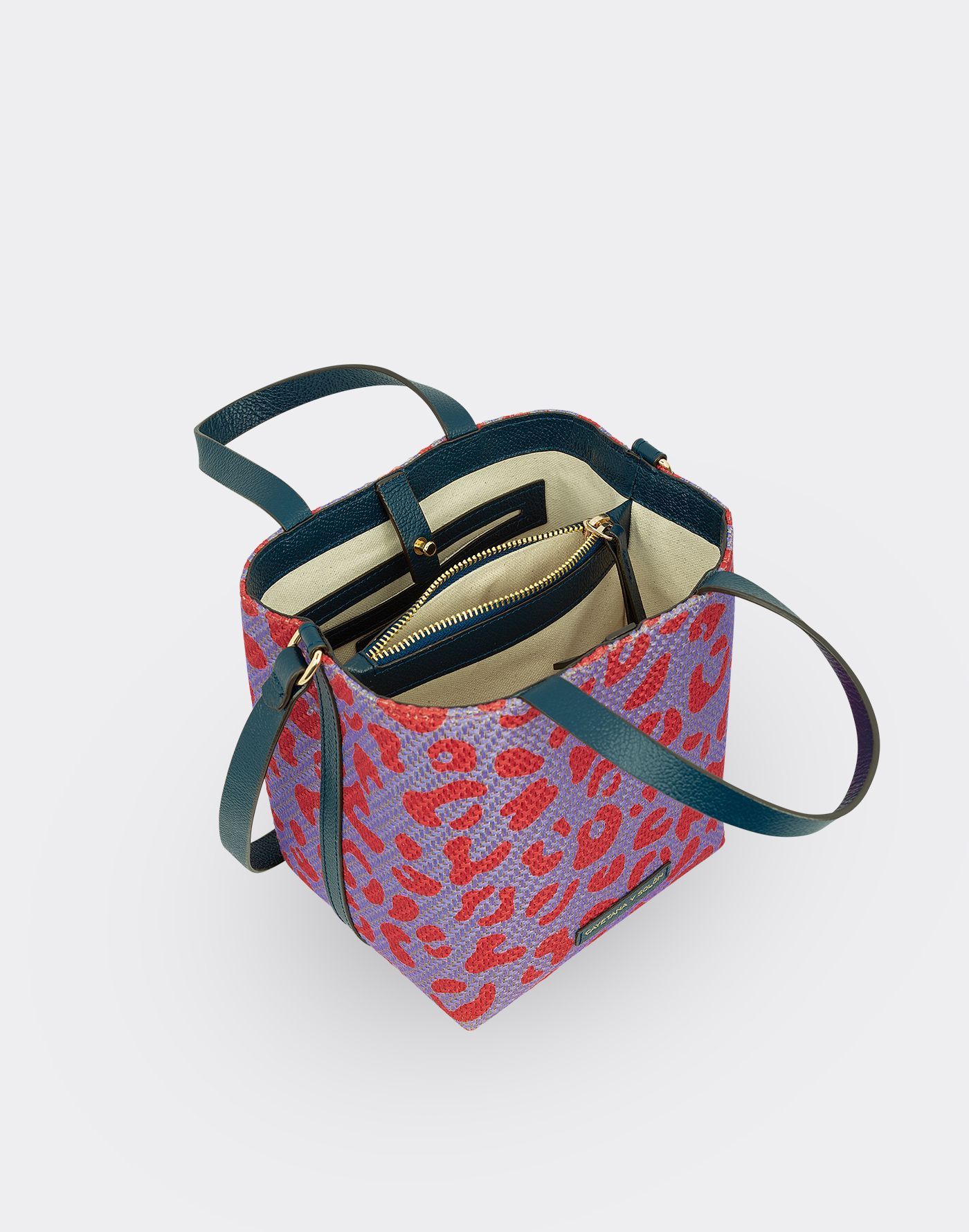 Bucket Leopardo Midi (Lila/Rojo) - Imagen 4