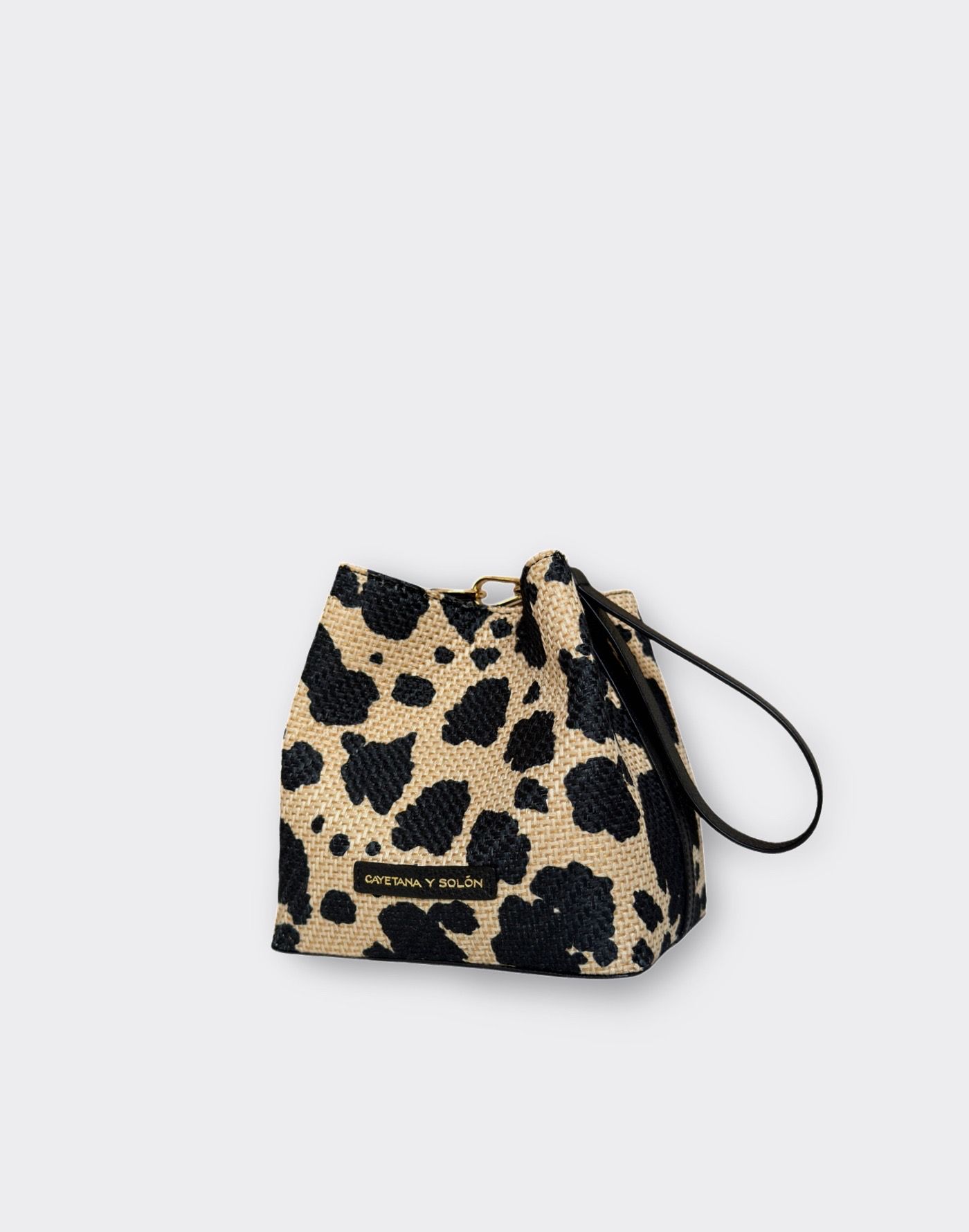 Bucket Mini - Cow Print (Beige/Negro)