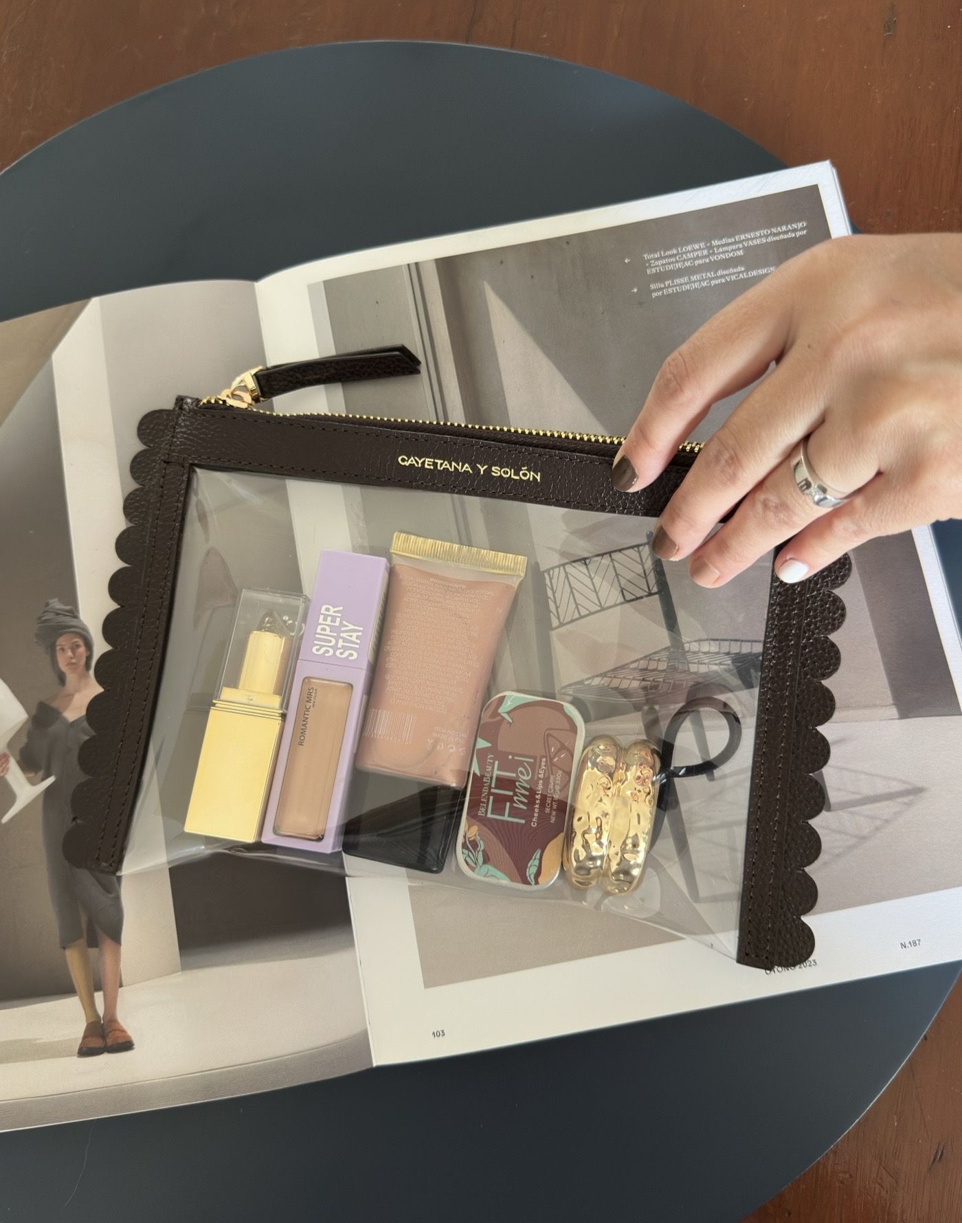 Clear Clutch Espresso