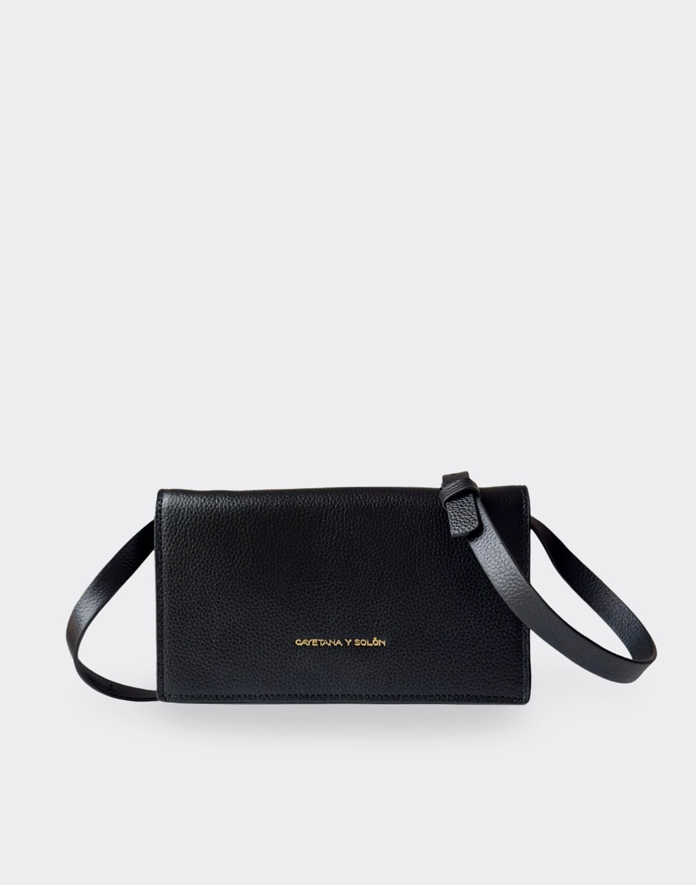 Mini Crossbody Evangeline (Negro/Caramel)