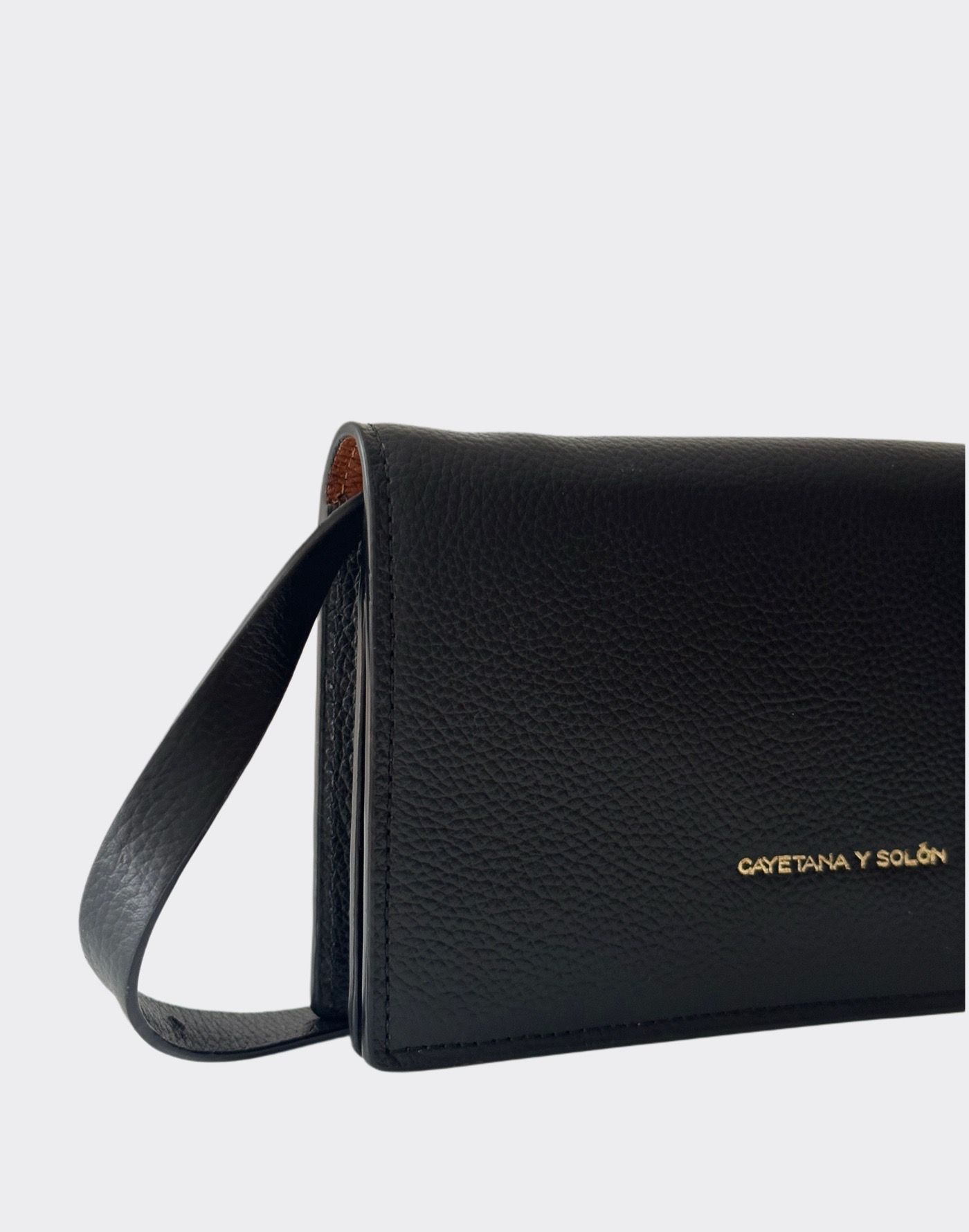 Mini Crossbody Evangeline (Negro/Caramel) - Imagen 4