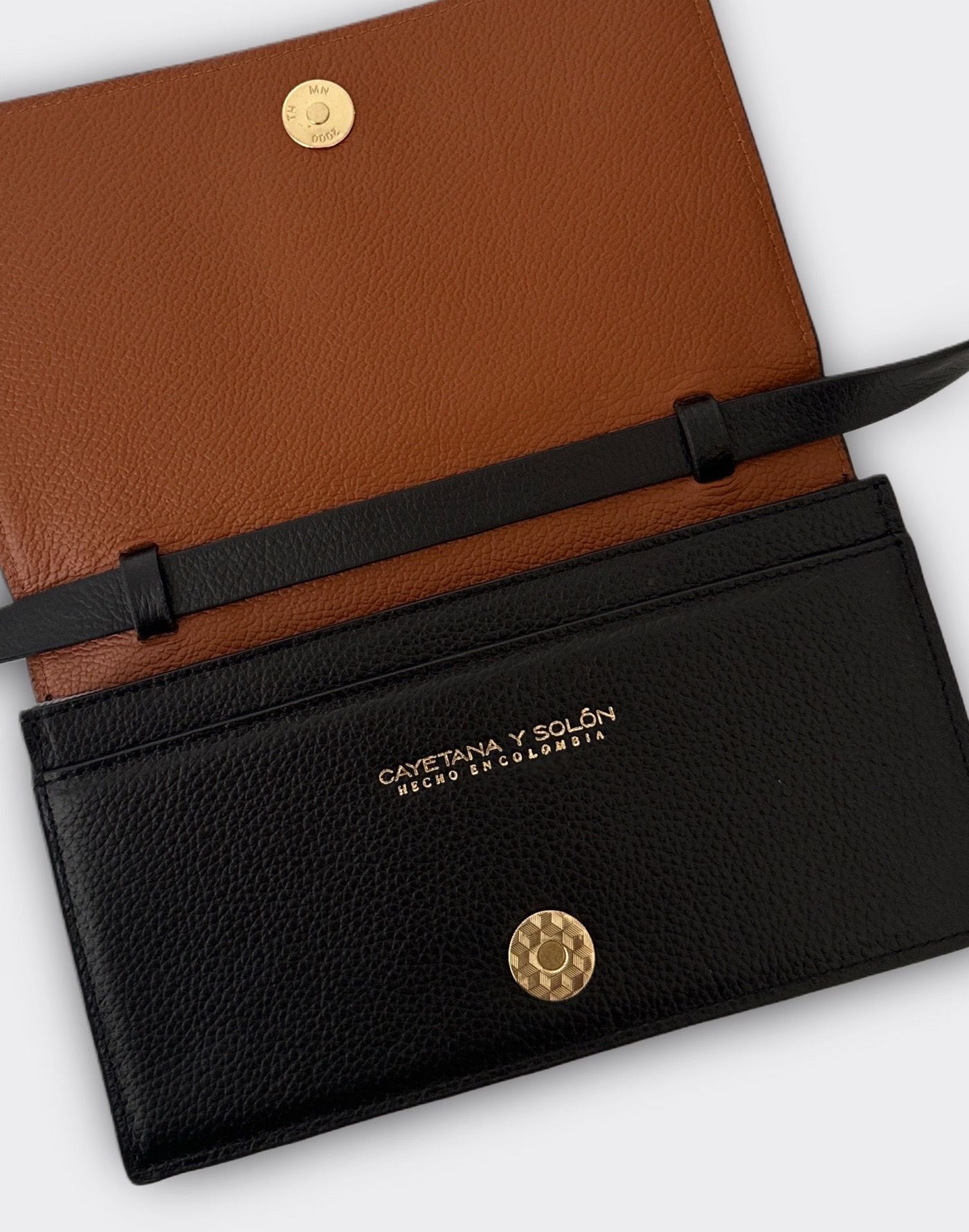 Mini Crossbody Evangeline (Negro/Caramel) - Imagen 6