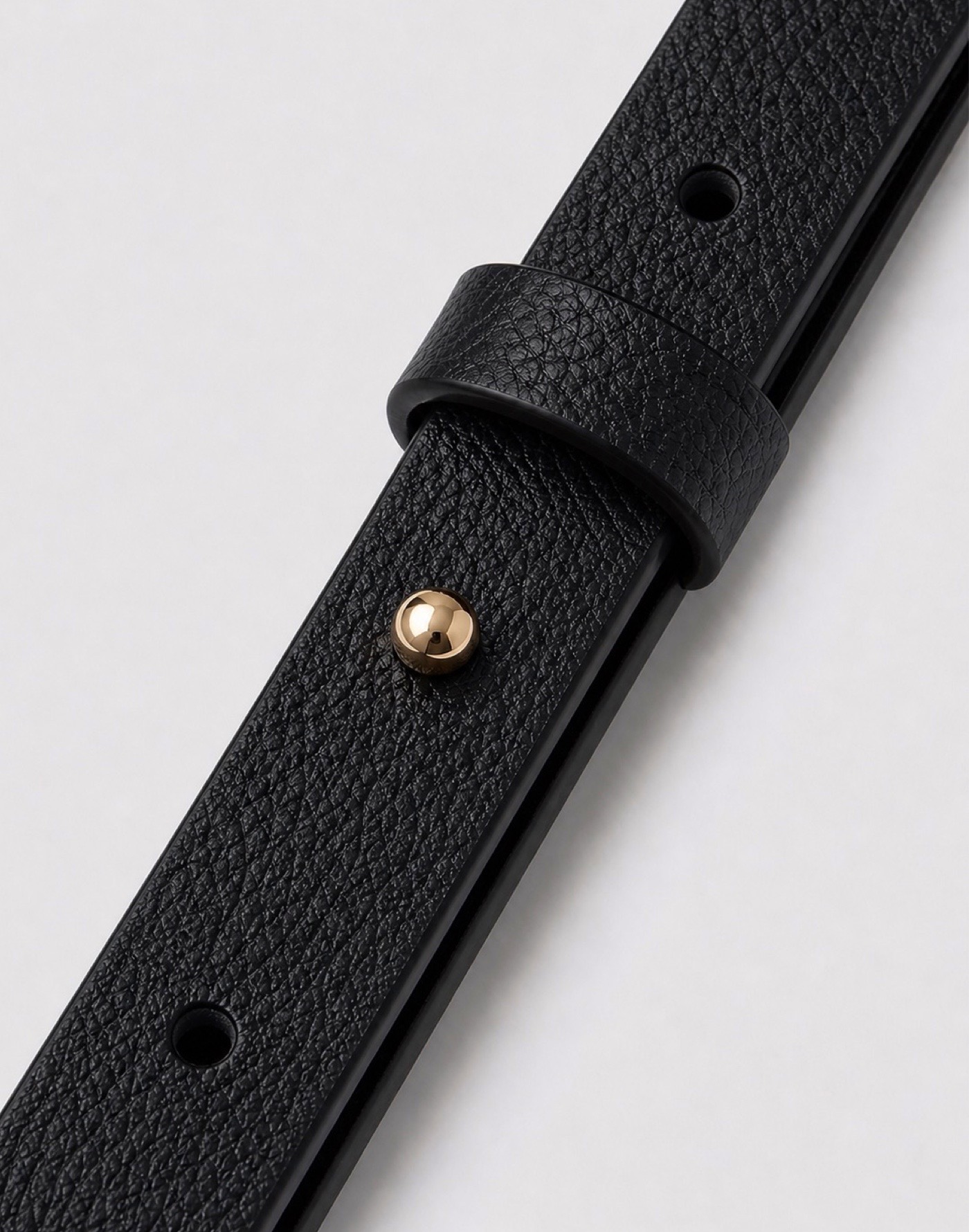 Strap Largo Cuero Negro - Imagen 2