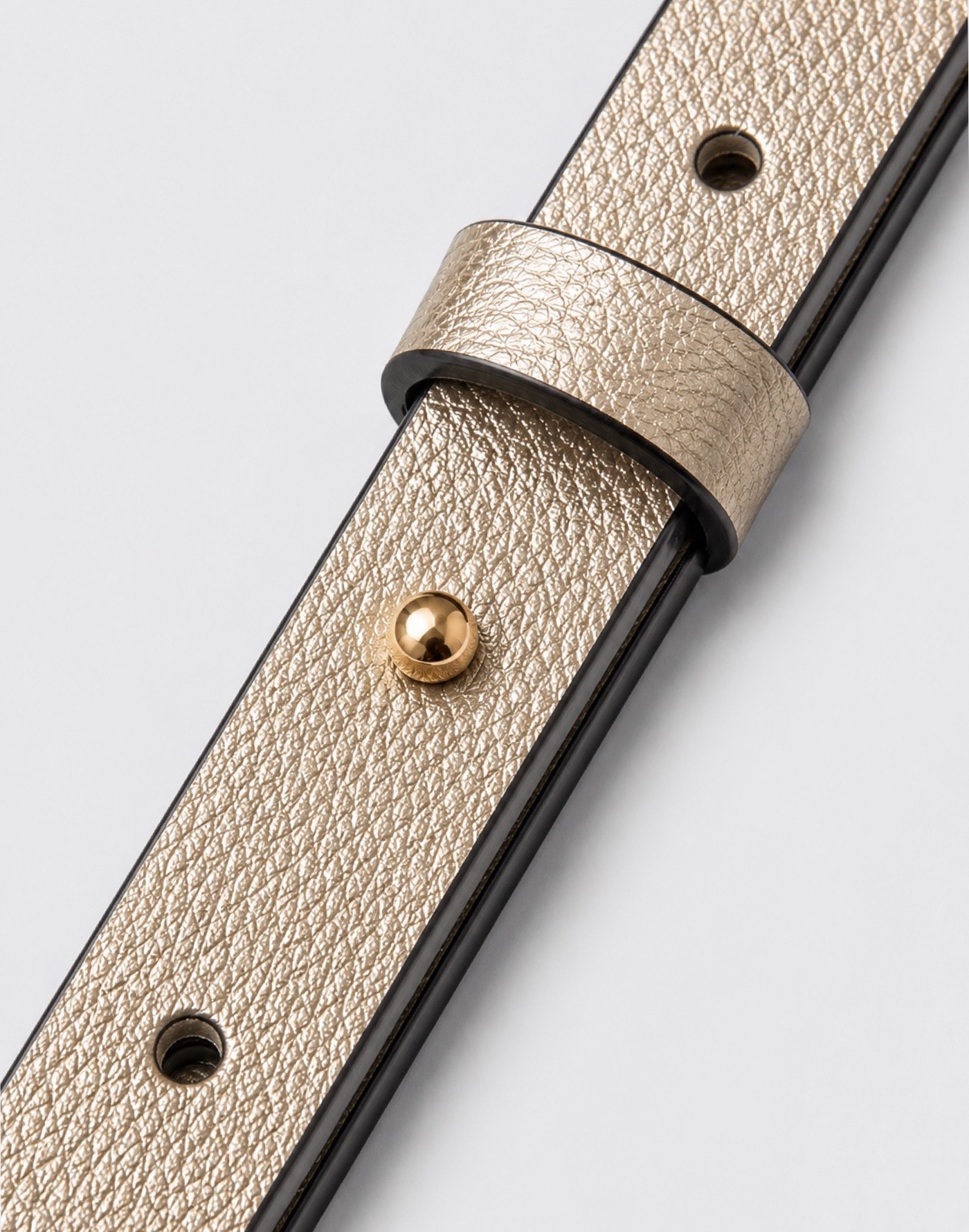 Strap Largo Cuero Dorado - Imagen 2