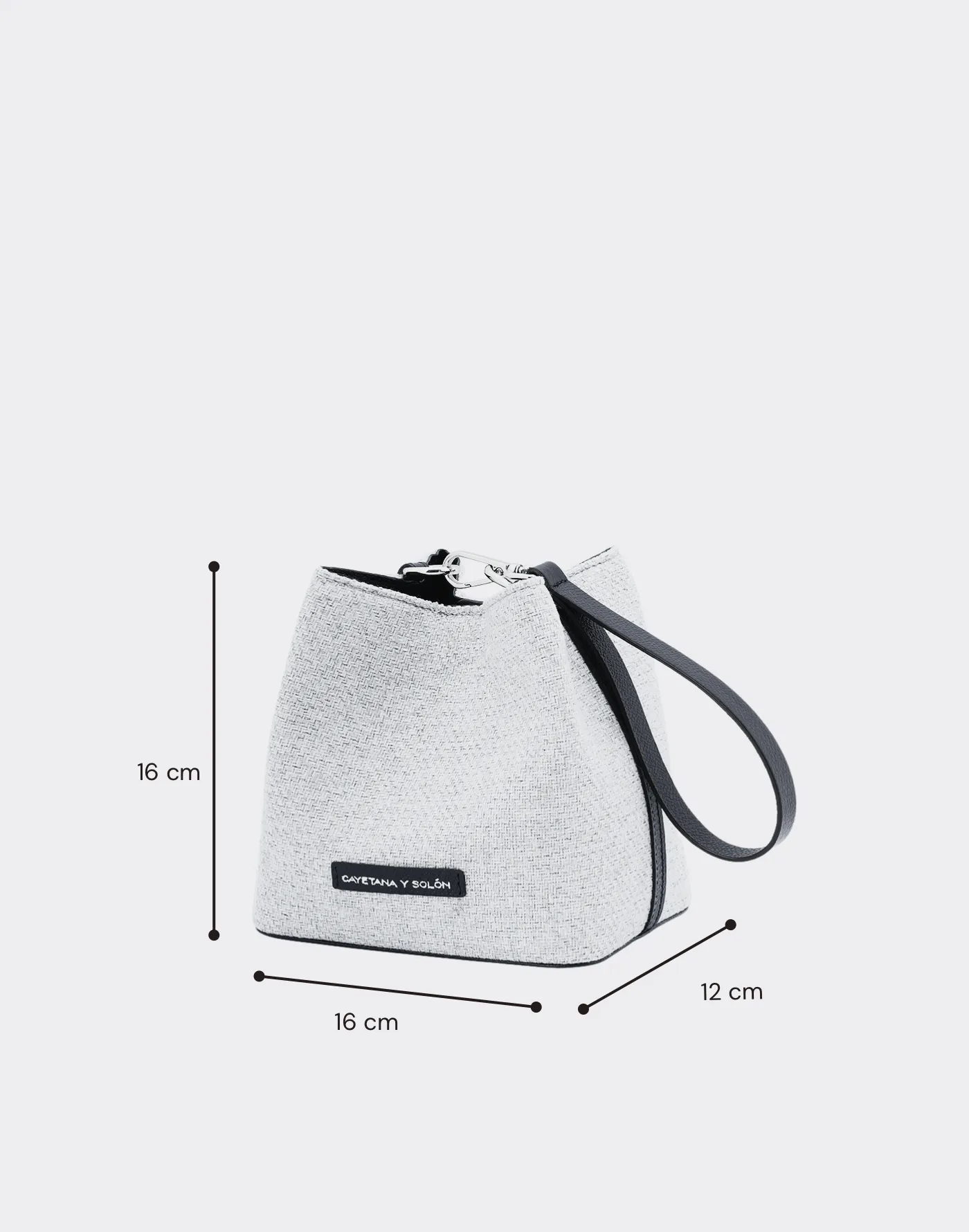 Bucket Cuero Mini Taupe - Imagen 4